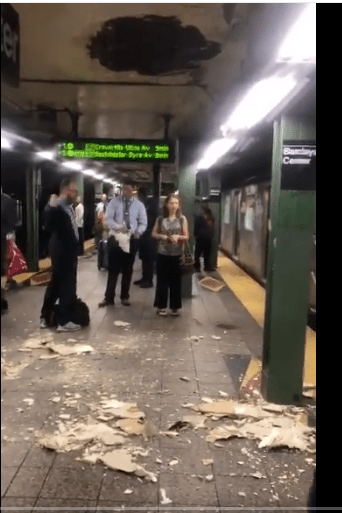 Sarah. on Twitter Hello MTA and NYCTSubway ...your ceilings are falling on people again.…